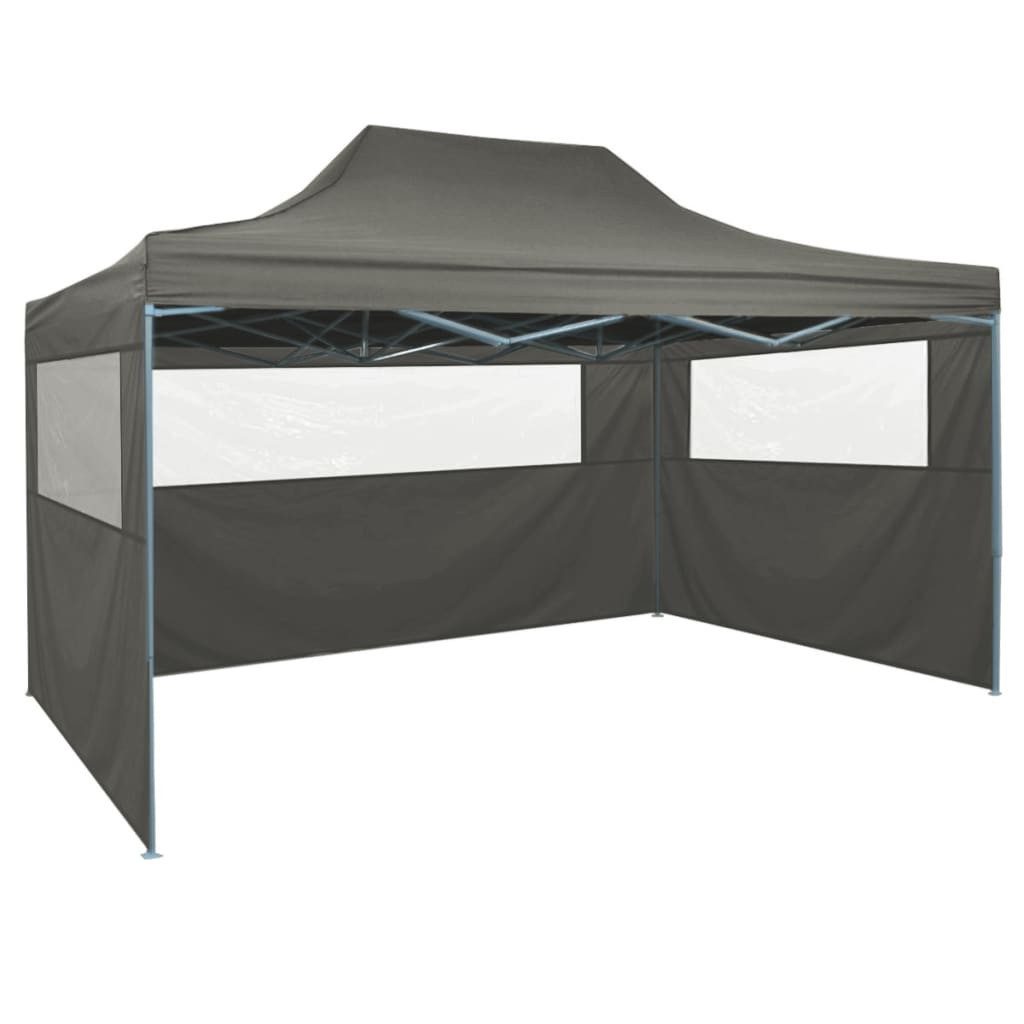 vidaXL Pavillon NA Pop-Up Profi Partyzelt Gartenzelt 3 Seitenwänden 3x4m Stahl Faltpav