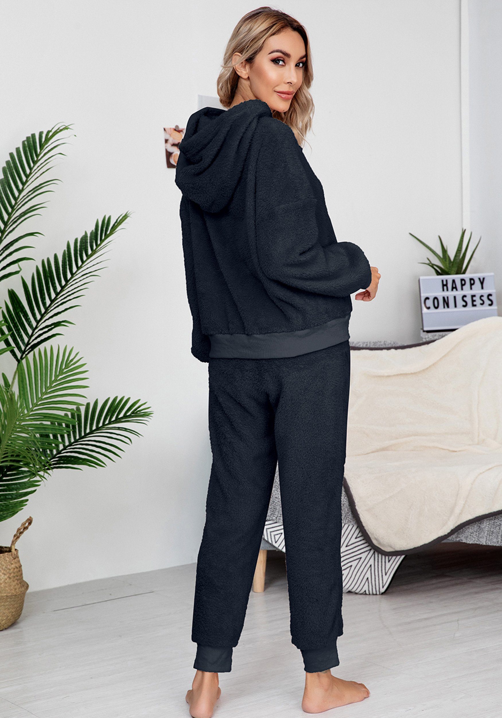 MAGICSHE Pyjama »Damen langarm Double-sided fleece Pyjama (Spar-Set)«