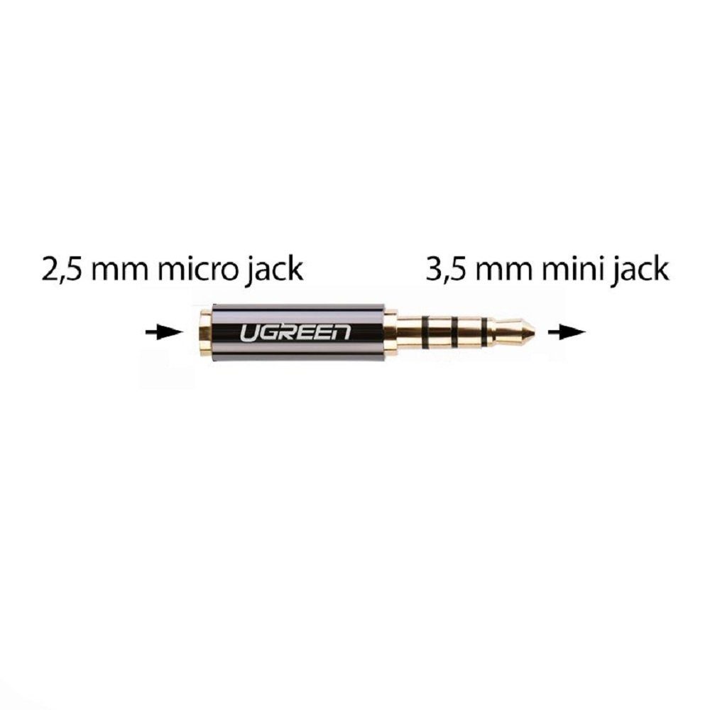 UGREEN Adapter 2,5 mm (weiblich) Mikroklinke auf 3,5 mm Audio-Adapter