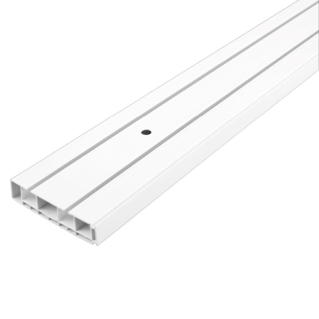 Bestlivings Vorhangschiene Zubehör für Gardinenschienen, 2-läufig, Deckenmontage, Kunststoff, Komplettzubehör für Gardinenschienen Innenlaufschienen