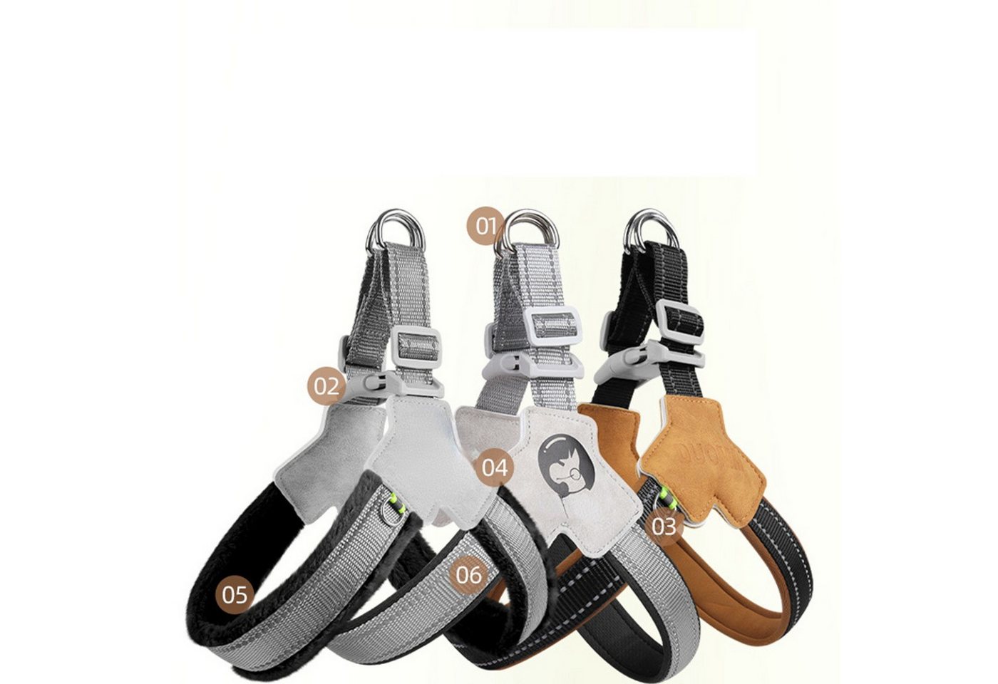 Thumbnail - BYSURE Hunde-Geschirr, Nylon, Anti-Zug Hundegeschirr, Atmungsaktiv