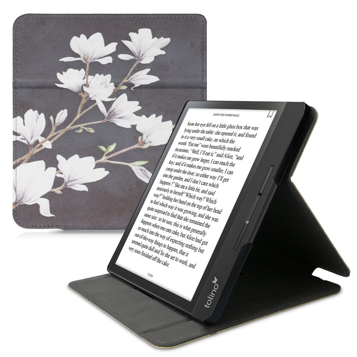 kwmobile E-Reader-Hülle, Hülle für Tolino Epos 2 - Schlaufe Ständer -  e-Reader Schutzhülle - Flip Cover Case - Magnolien Design online kaufen |  OTTO