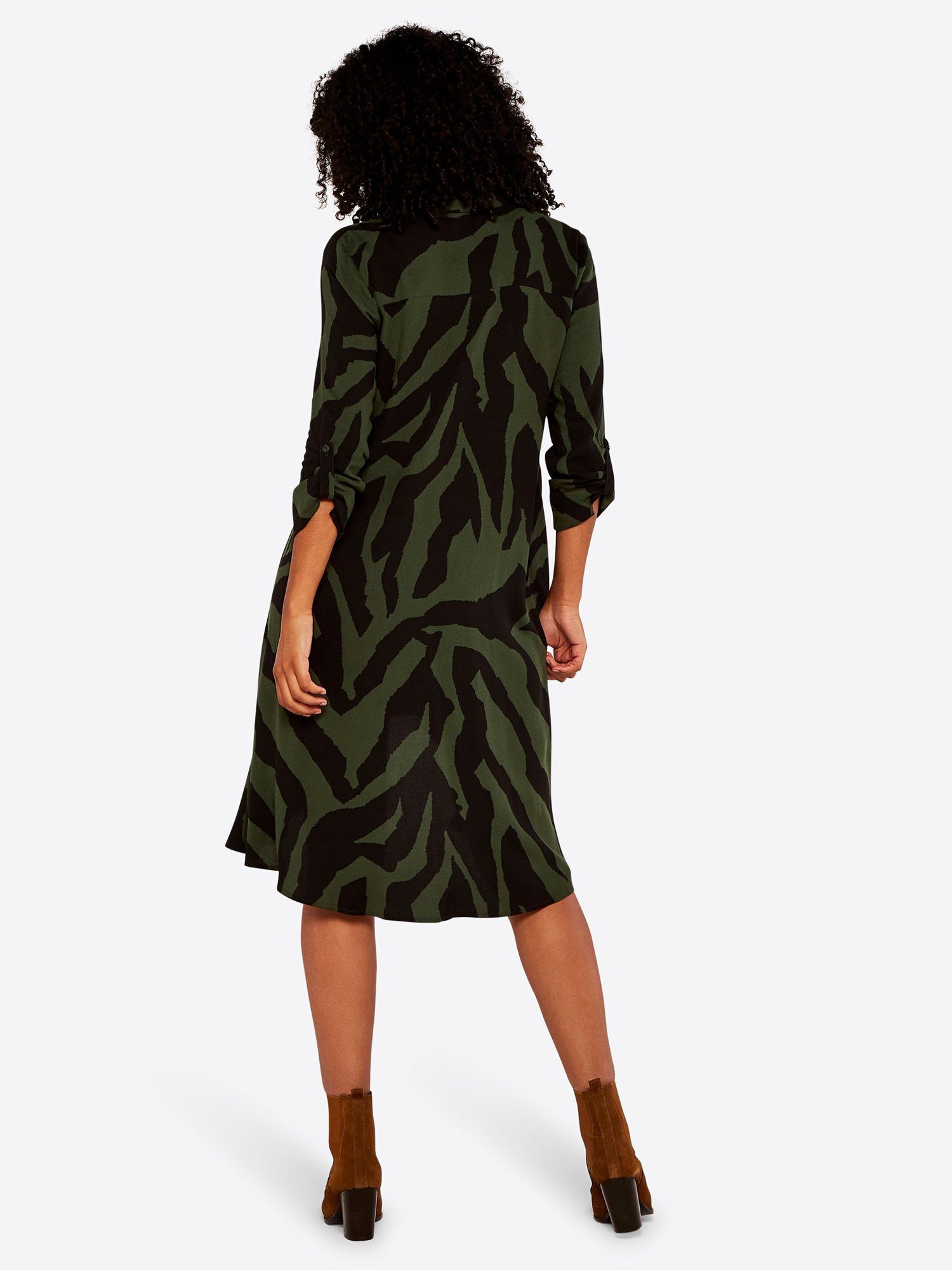 Apricot Minikleid mit Zebramuster, asymmetrisch günstig online kaufen