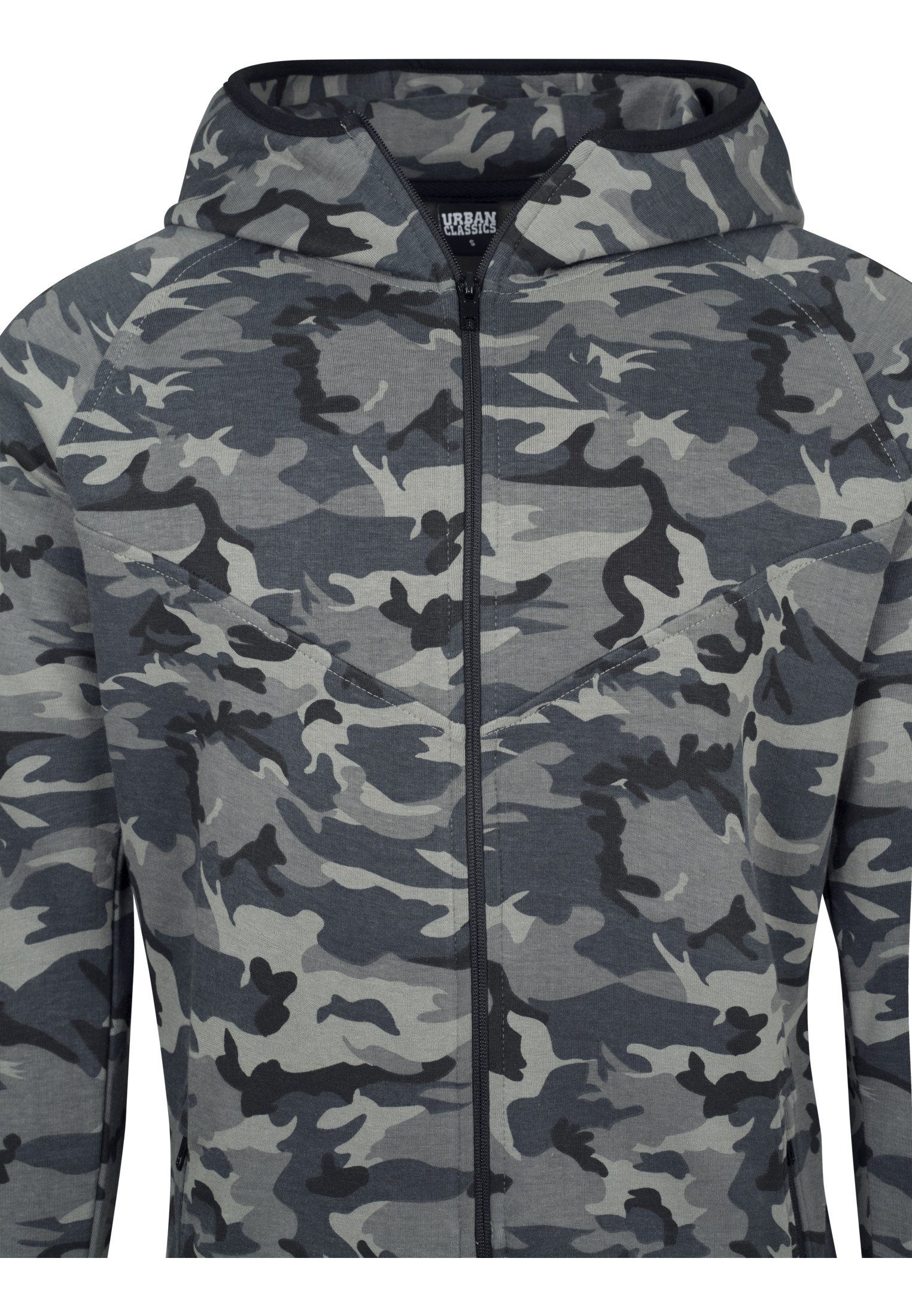 URBAN CLASSICS Outdoorjacke Jacket Zip Interlock darkcamo (1-St) Camo Herren