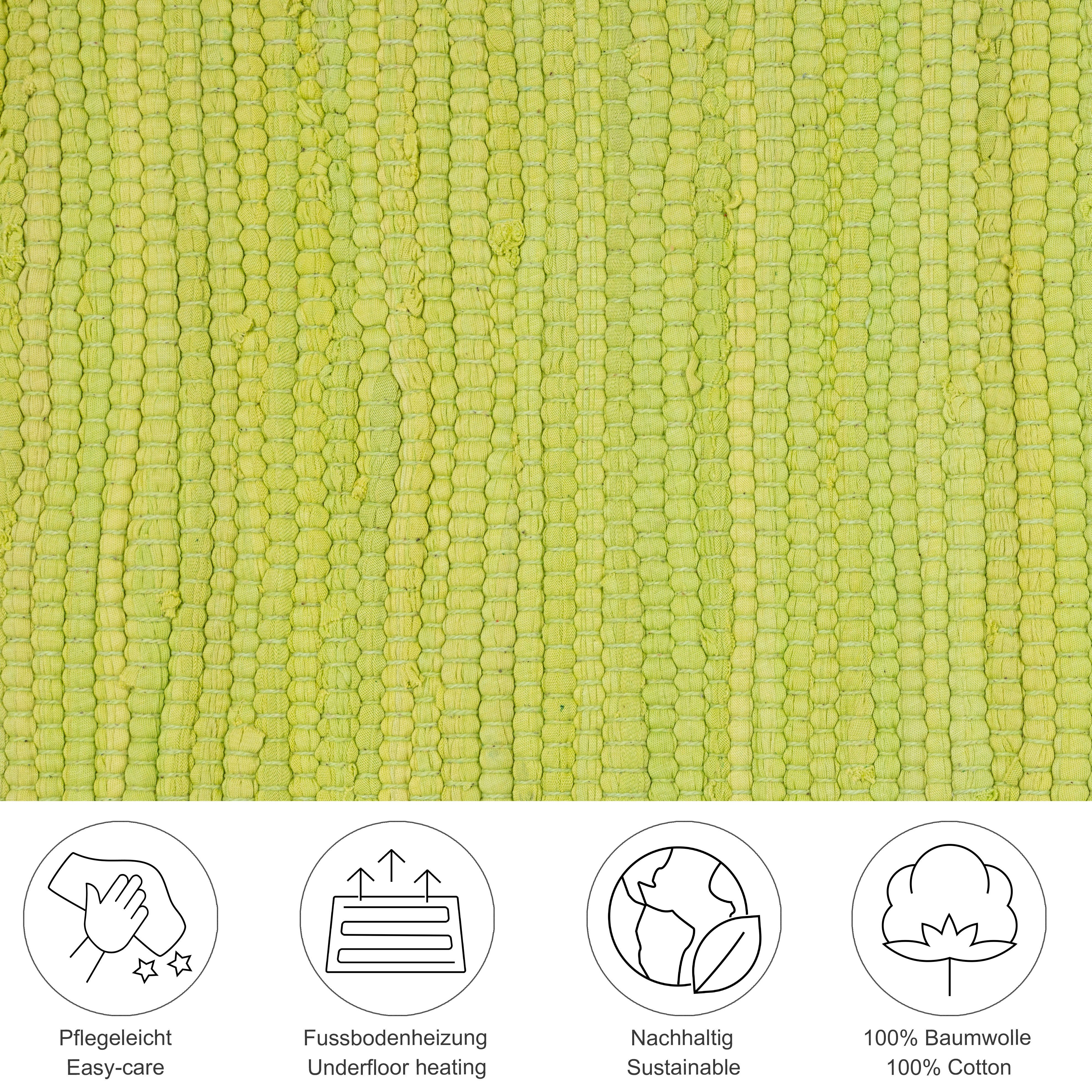 THEKO Teppich Happy Cotton Fleckerl, handgewebt, rechteckig, Höhe: 5 mm, Fl günstig online kaufen