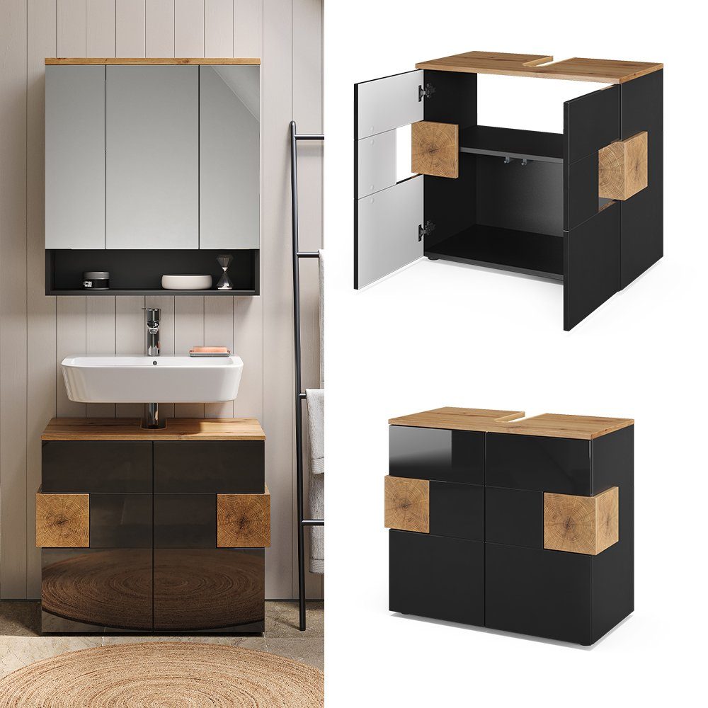 Vicco Waschbeckenunterschrank Eden, Anthrazit/Artisan-Eiche, 73 x günstig online kaufen