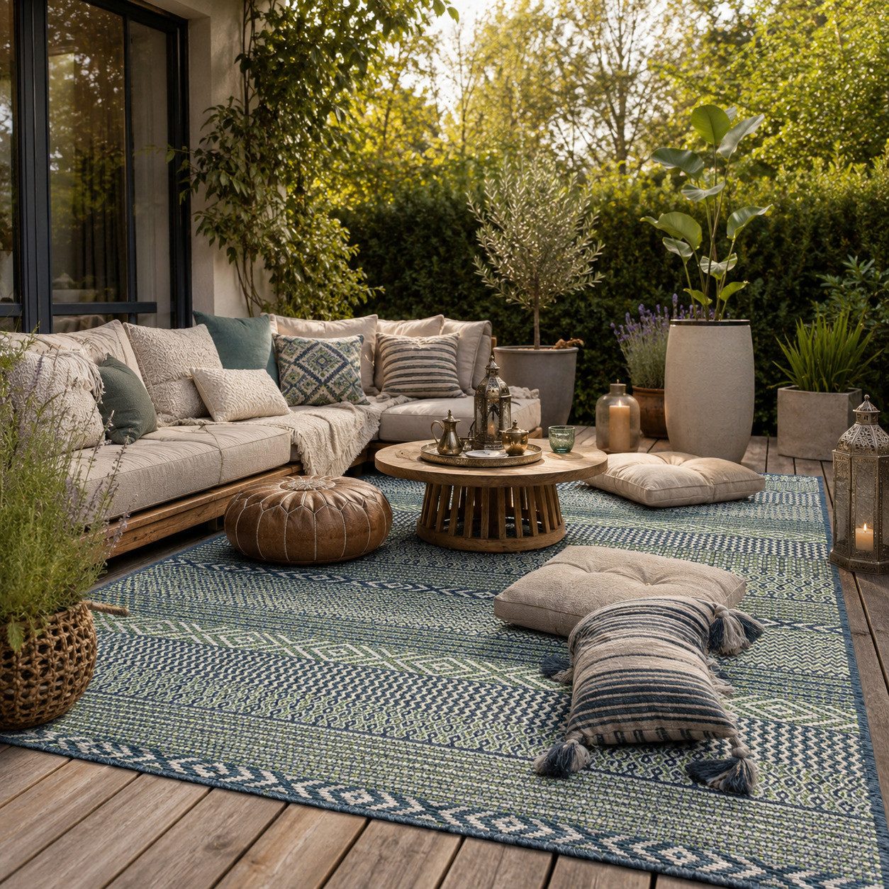 Pergamon Outdoorteppich In- und Outdoor Teppich Carpetto, Rechteckig, Höhe: 6 mm