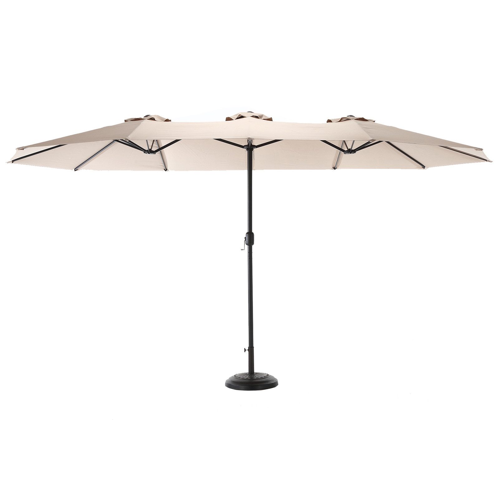Yorbay Sonnenschirm Marktschirm Doppelseitiger Marktschirm für den Außenbereich, groß mit Kurbe In verschiedenen Farben erhältlich