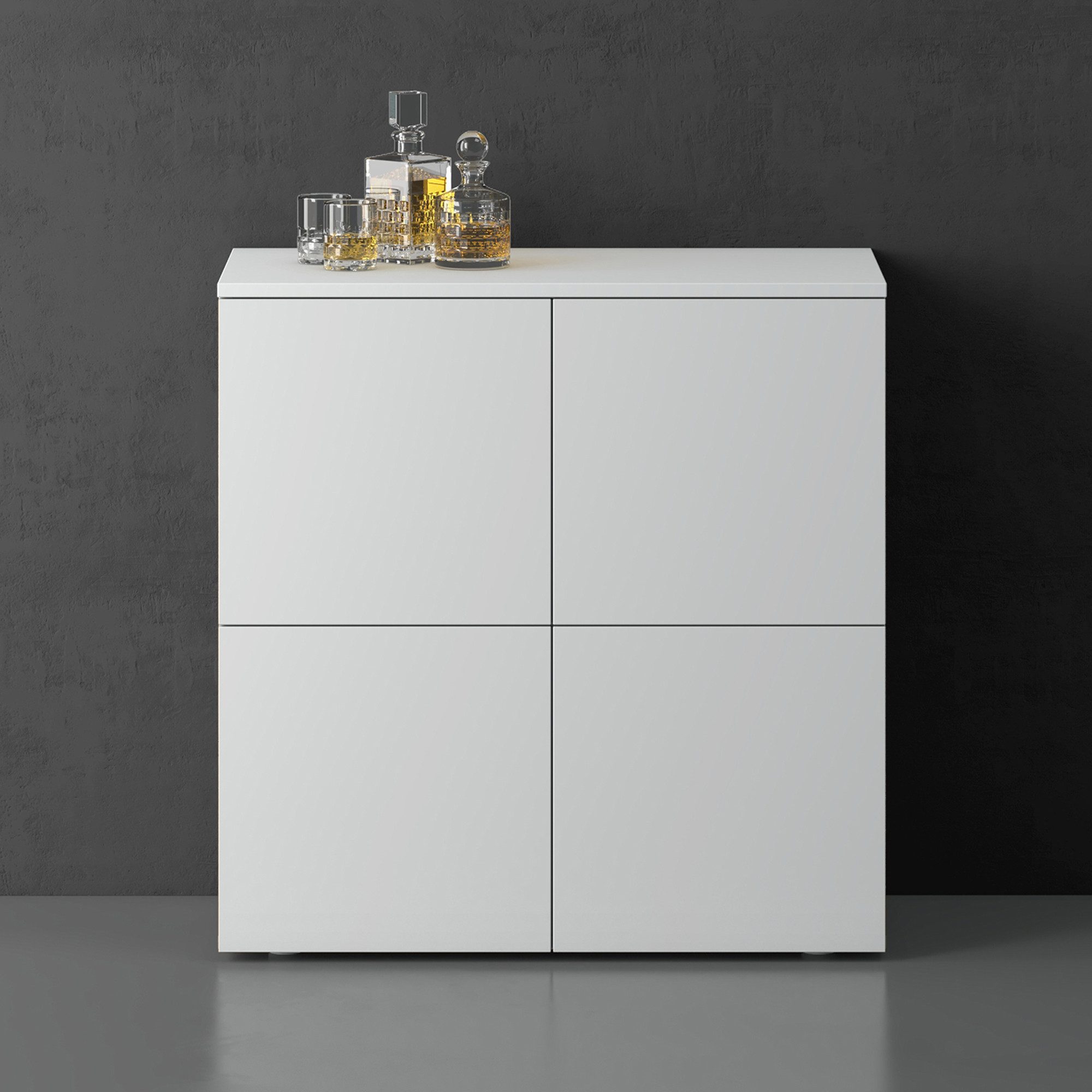 doporro Sideboard Kommode Möbel Mehrzweckschrank Push-to-Open Aufbewahrungsschrank – Bild 4 von 5