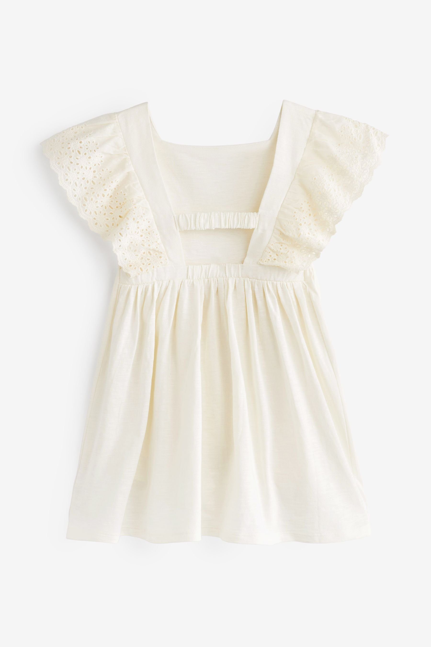 Lochstickerei Jersey-Kleid White mit Next (1-tlg) Weiches Jerseykleid