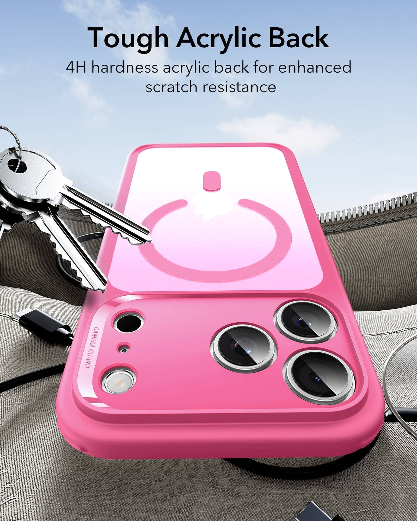 ESR Handyhülle Classic Hybrid HaloLock Case für iPhone 17 Pro, Kamerasteuerung Taste, 3,3m Fallschutz, 1,5kg Magnetkraft – Bild 2 von 5
