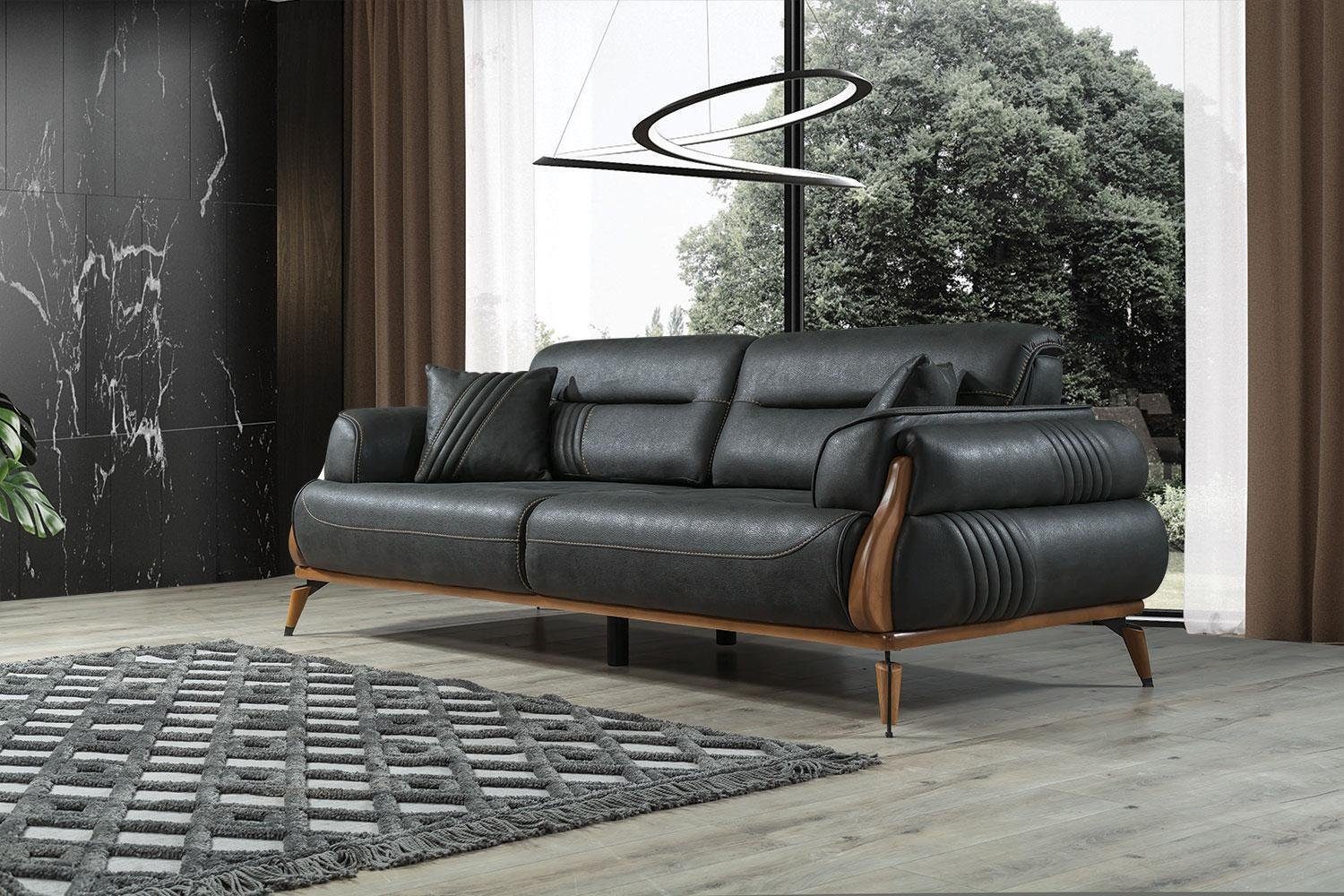 JVmoebel Sofa Design Sofa 3 Sitzer Wohnzimmer Couch Polster Sofas Dreisitzer Neu, 1 Teile, Made in Europa