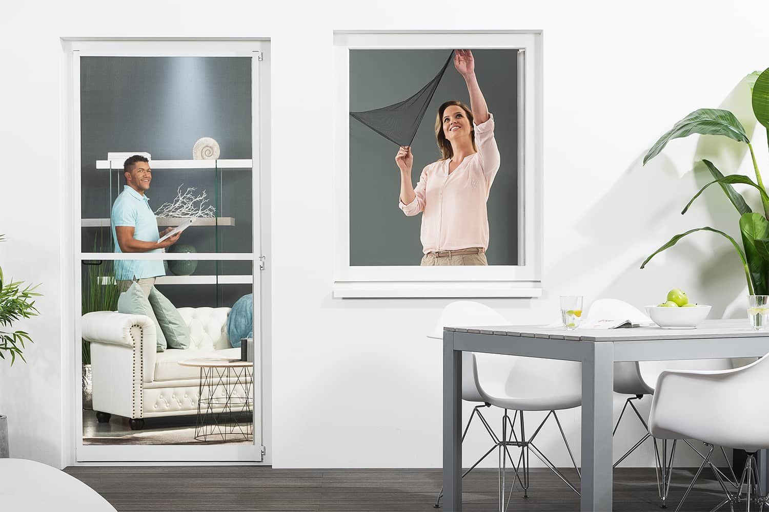 empasa Insektenschutz-Fensterrahmen, Fliegengitter FILATEC mit Klettband 160 x 180 cm