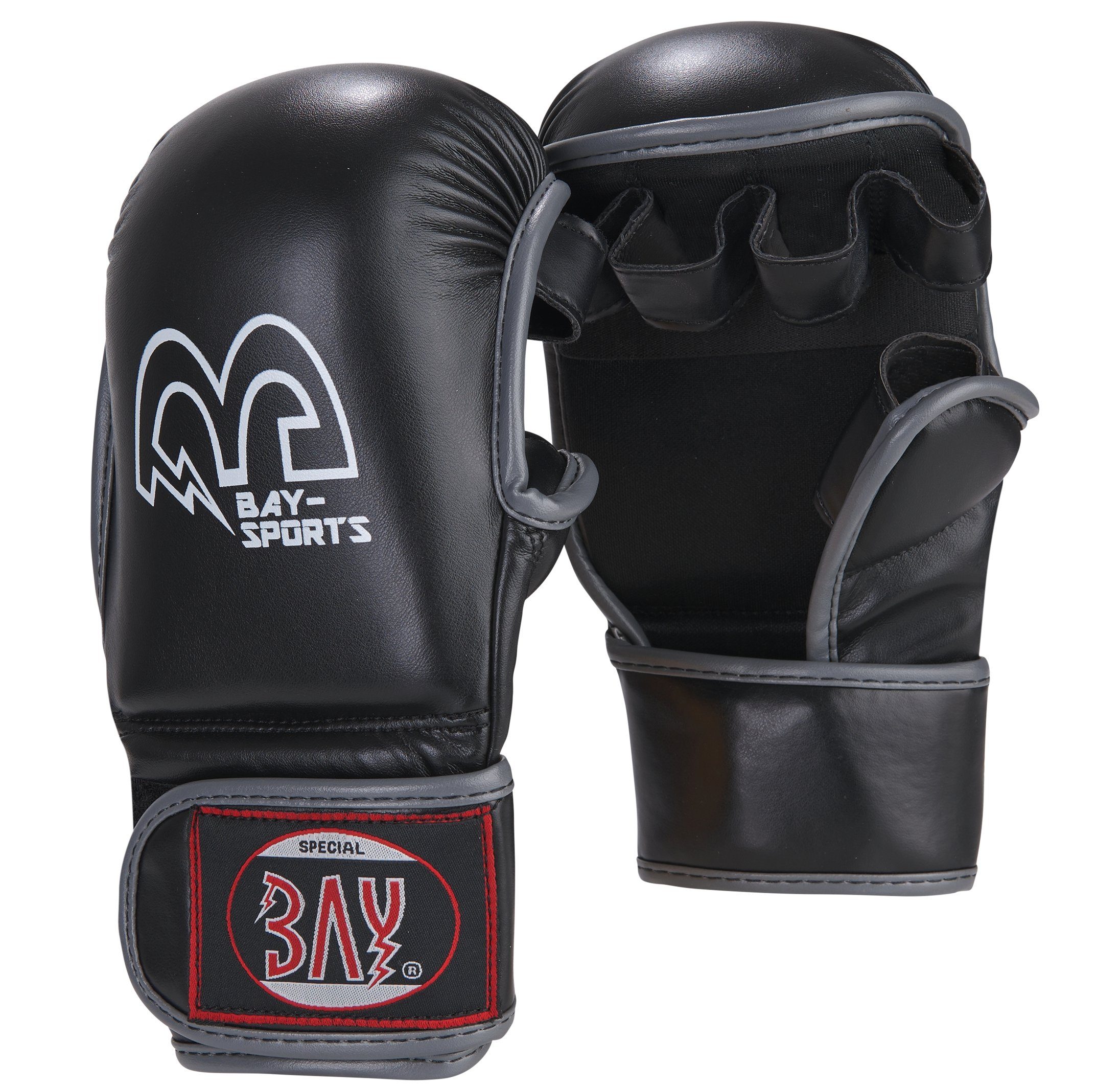 BAY-Sports MMA-Handschuhe Cage Fighter MMA, Krav Maga FreeFight Training Handschutz Handschützer (Paar), XXS - XL, Erwachsene und Kinder, Profi Ausführung Training