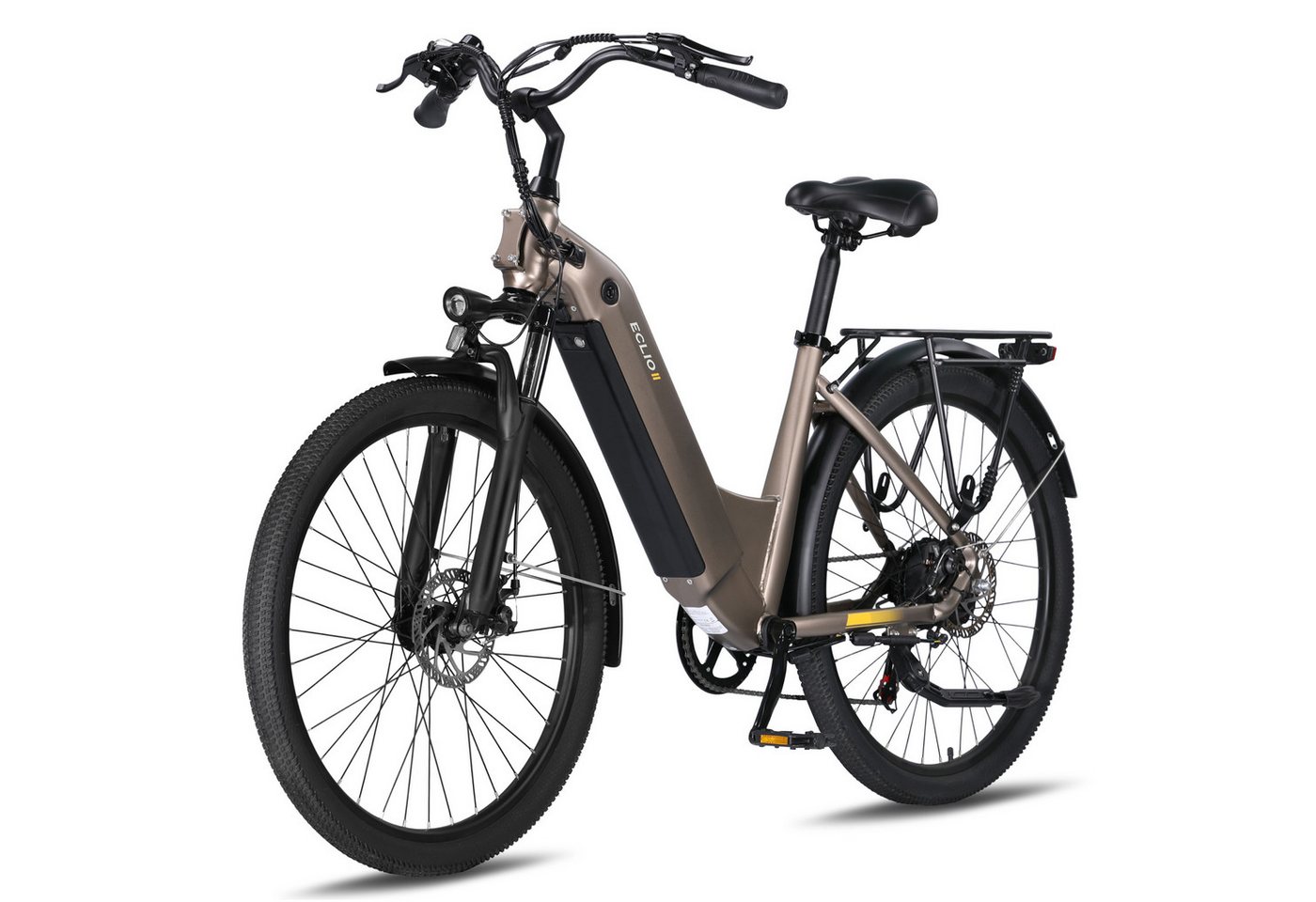 Vankel E-Bike Cityrad 26 Zoll e bikes für herren 18.2AH 36V 655WH damen 120km Elektrofahrrad, Kettenschaltung, Heckmotor, 655,2 Wh, (Beleuchtungsset mit Batterieladegerät, Batterieschlüssel, Werkzeug), Komfortables Stadtrad mit Scheibenbremsen & 26" Berei