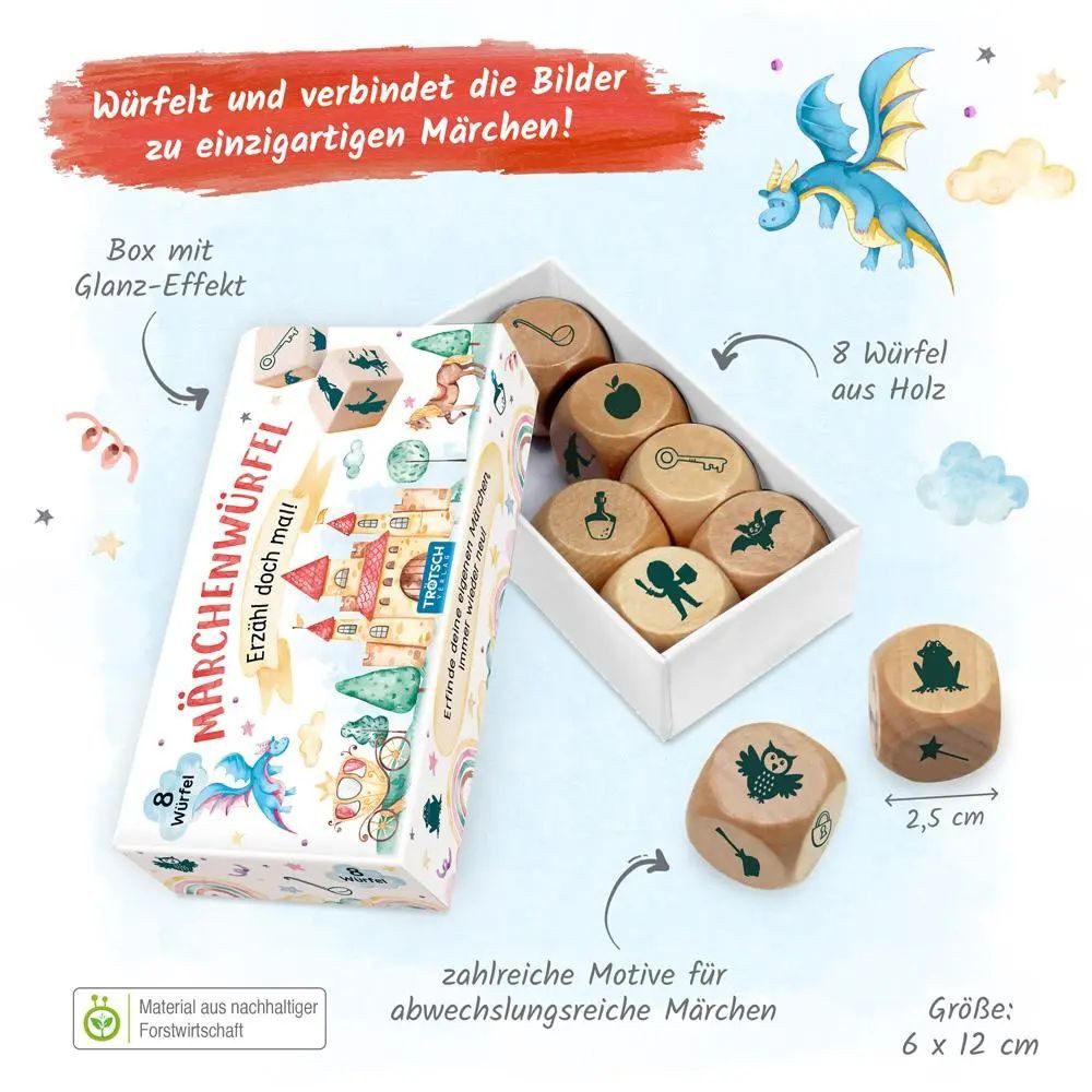 Trötsch Verlag Spiel Trötsch Würfelset Märchenwürfel Erzähl doch mal