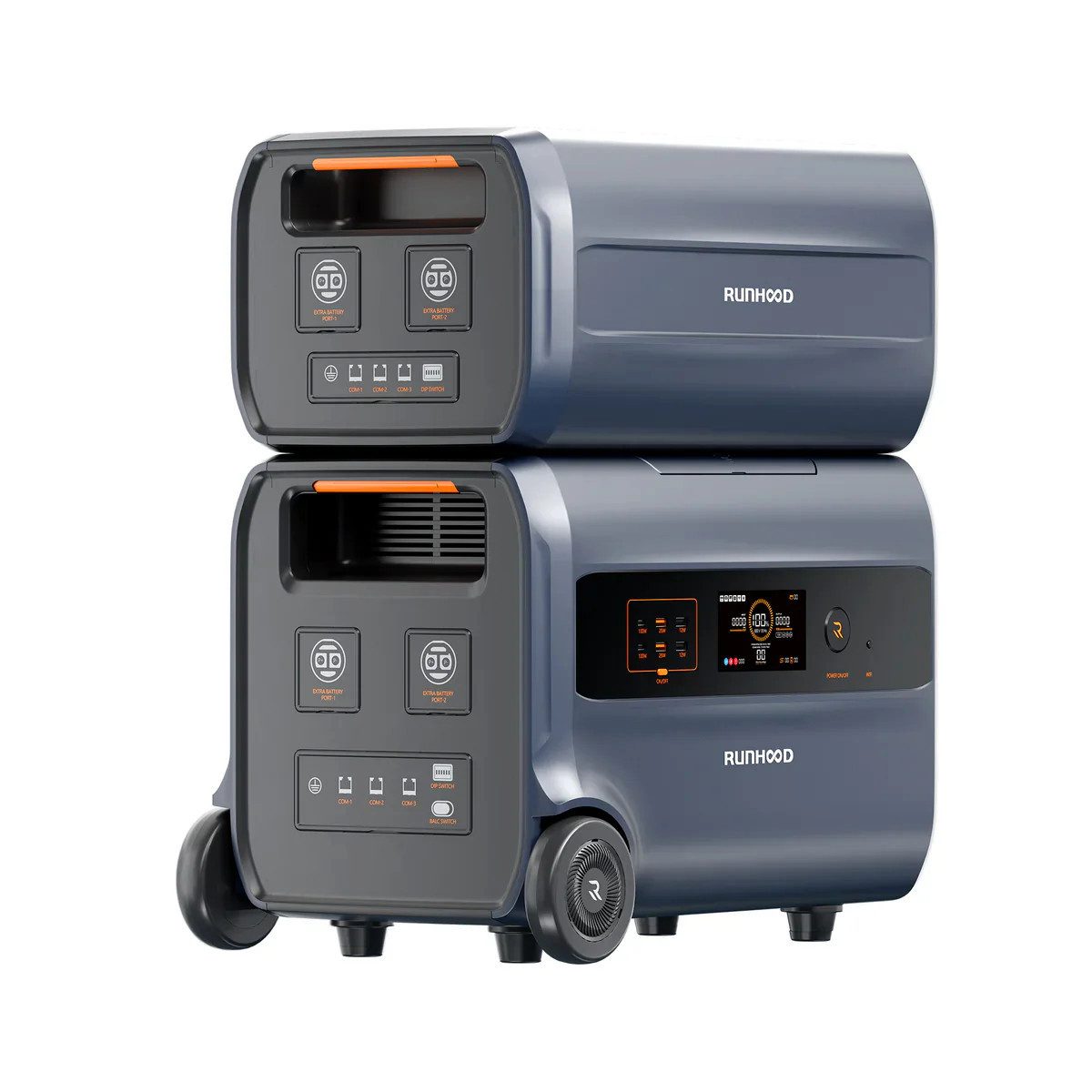 RUNHOOD Balkonkraftwerk Runhood 2,4kWh Speicher F2400,Erweiterbar bis auf 19,2kWh, 1800 W, (LiFePO4, Runhood F2400), IP20