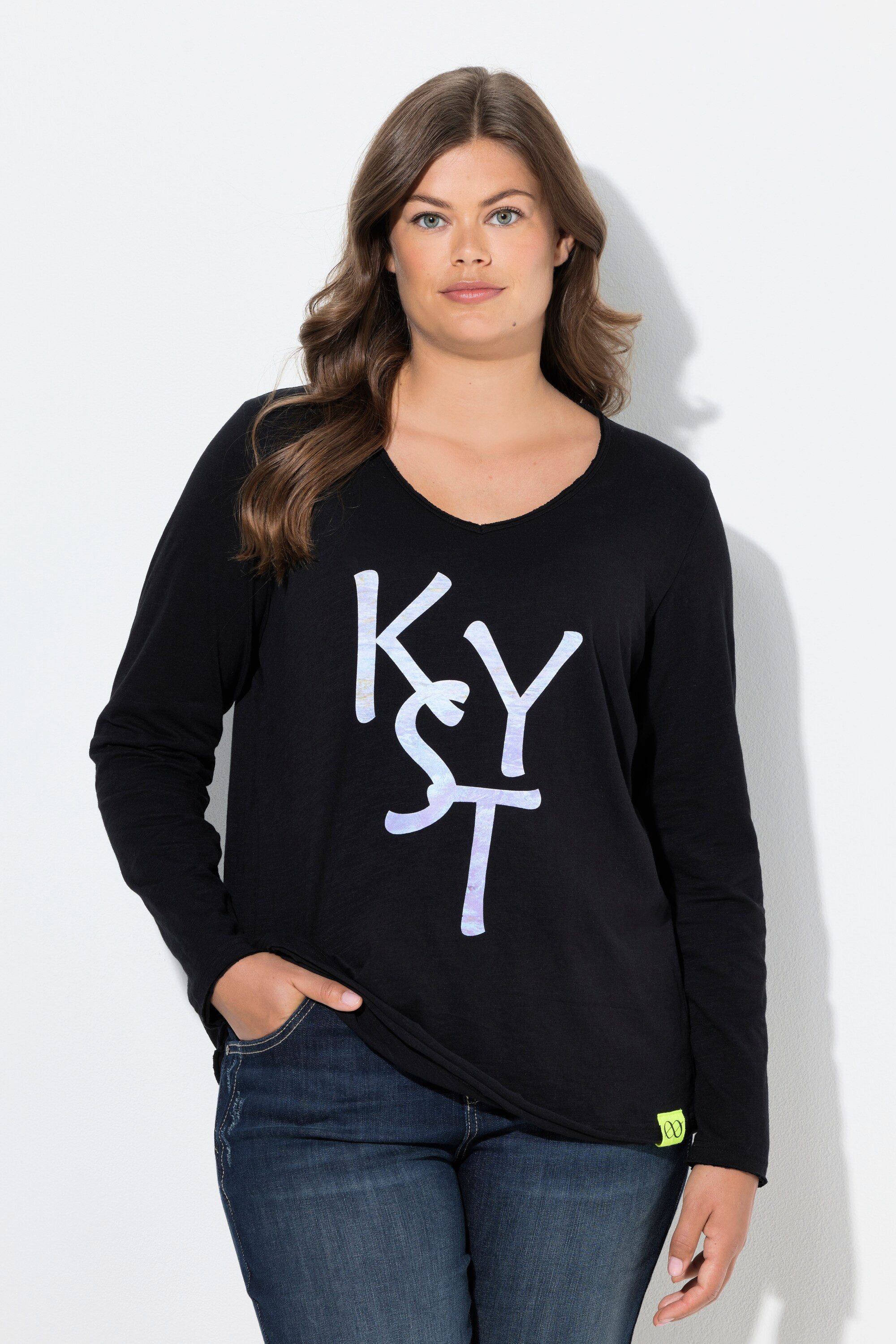 Laurasøn T-Shirt T-Shirts V- Ausschnitt Langarm günstig online kaufen