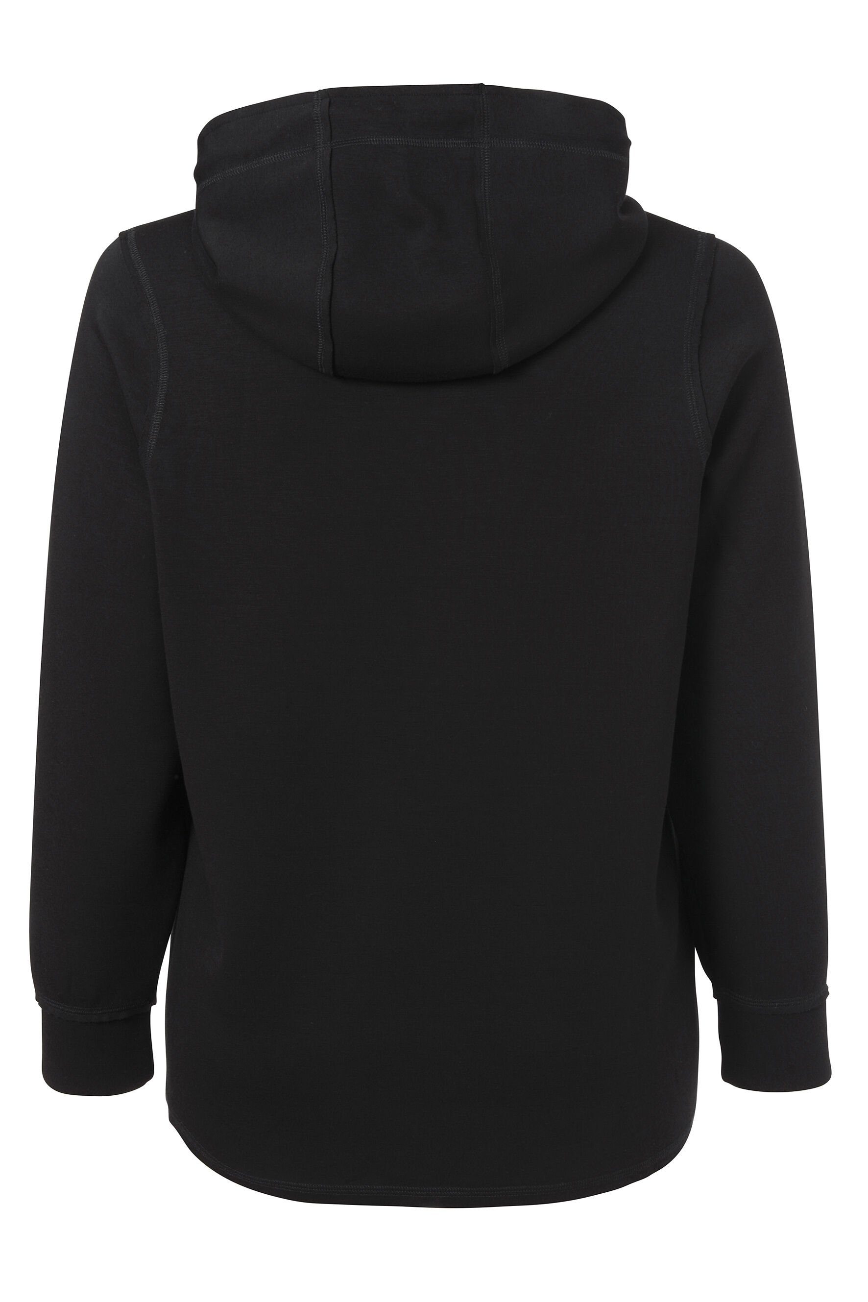 FRAPP Sweatshirt Sportives Kapuzensweatshirt in offwhite / Stil black glänzenden Glitzerdetails mit unifarbenem