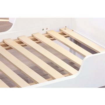 AVANTEX Bett, mitwachsendes Kinderbett aus Holz 137-207cm