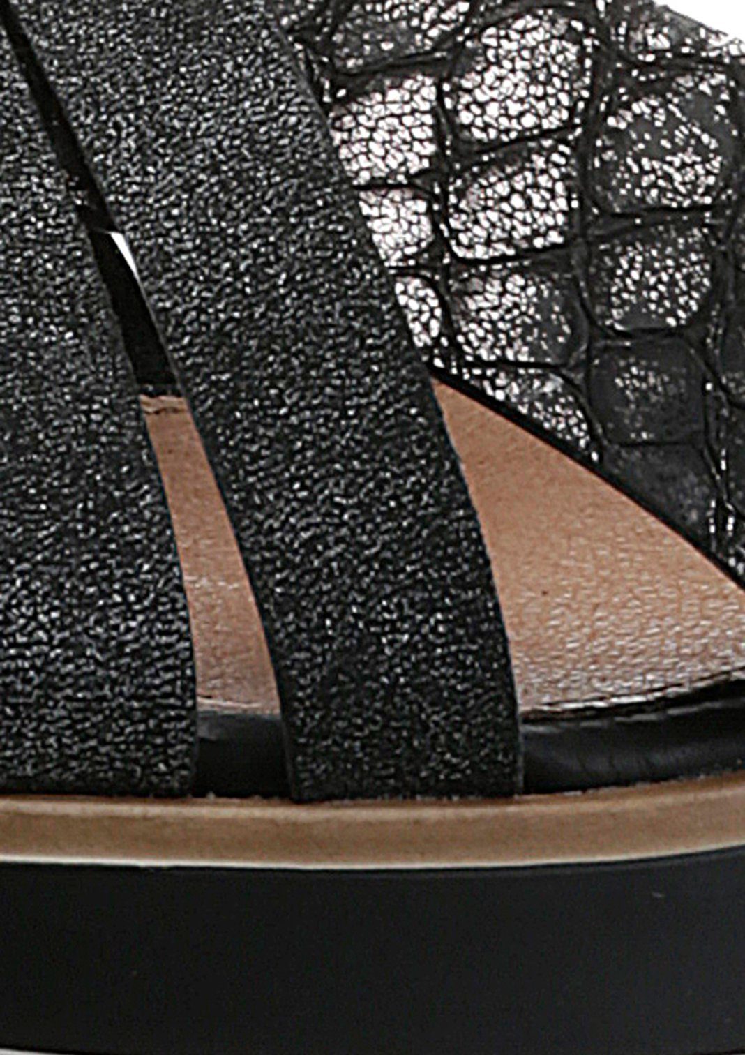 Sandalette Remonte schwarz weicher mit Decksohle