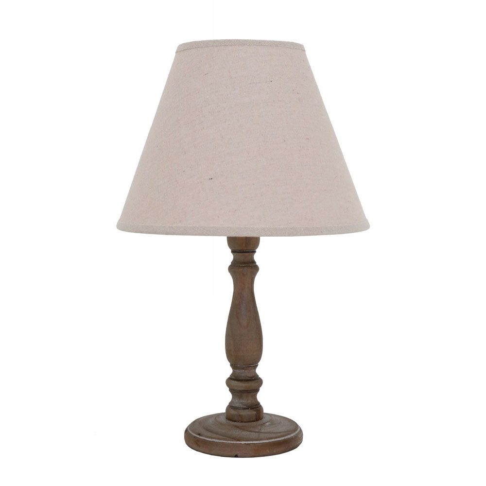 Grafelstein Tischleuchte Tischlampe FARMY braun rustikal D23cm aus Holz im günstig online kaufen