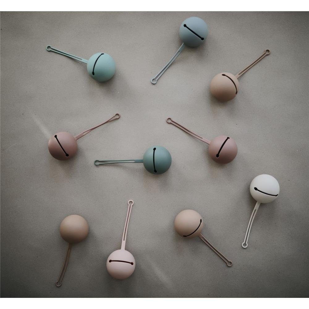 Mushie Aufbewahrungsbox Schnulleretui Powder Blue, aus Silikon, Schnullerbox