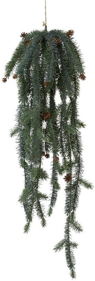 Winterliche Kunstpflanze Weihnachtsdeko Tanne, Creativ deco, Höhe 85 cm,  Hängezweige mit Zapfen