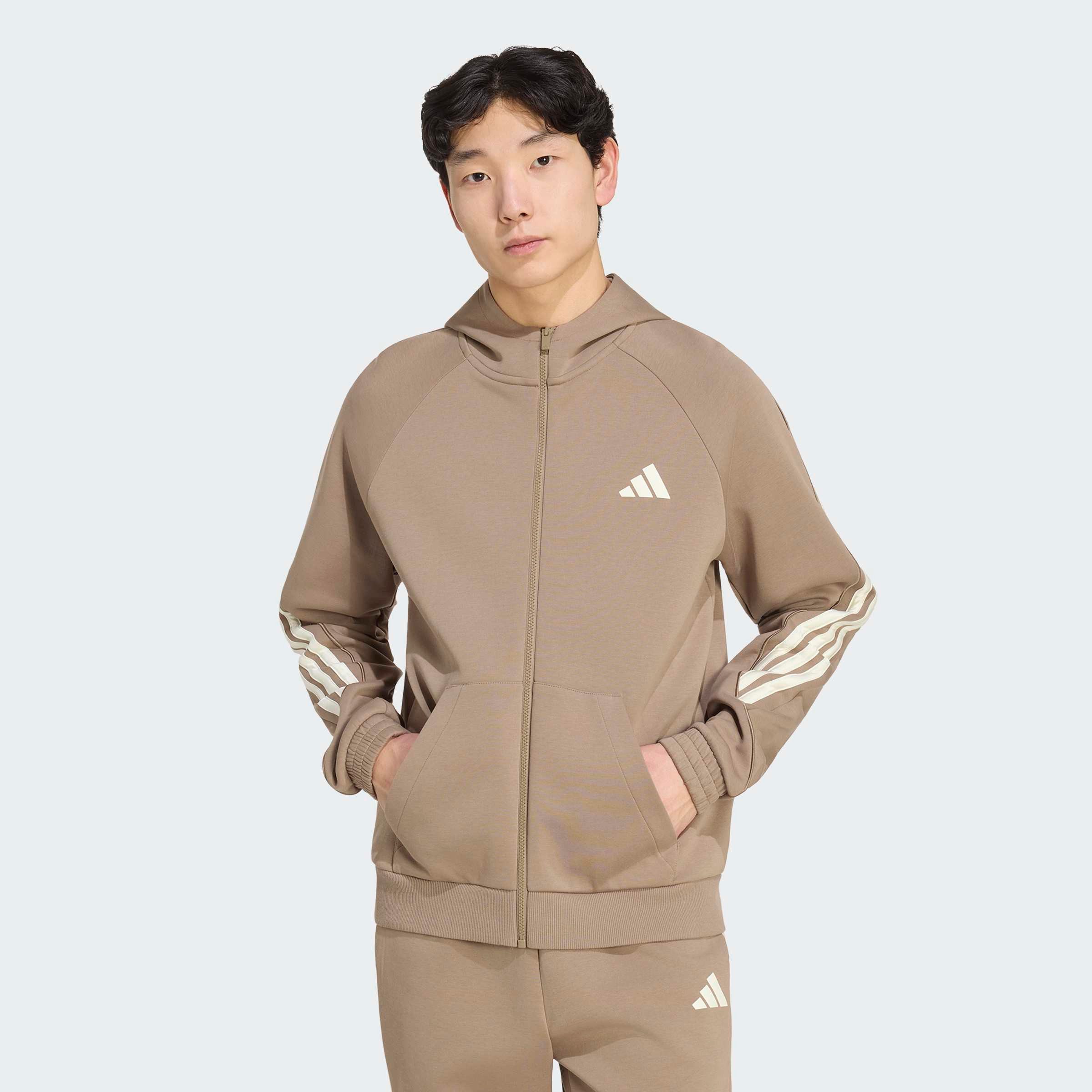 adidas Sportswear Kapuzensweatshirt STADIUM 3-STRIPES FULL-ZIP HOODIE