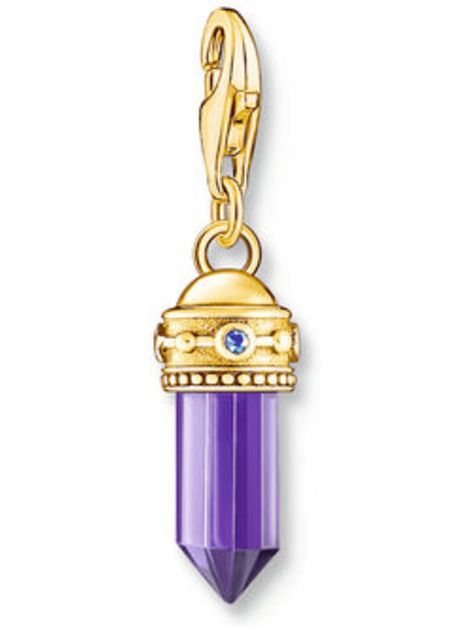 THOMAS SABO Kettenanhänger Thomas Sabo Damen-Charm 925er Silber Glasstein