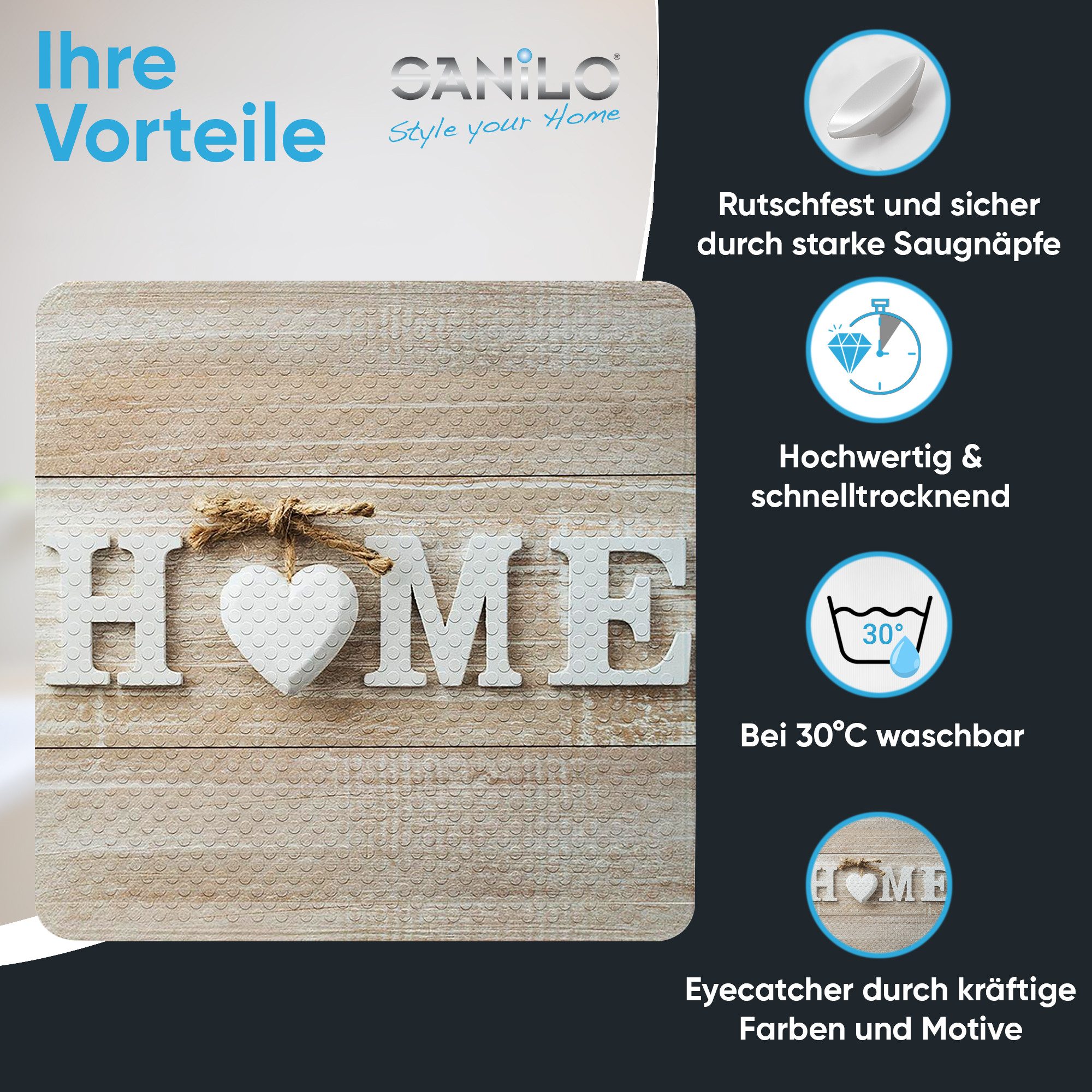 Sanilo Duschmatte Home, rutschfest & sicher, günstig online kaufen