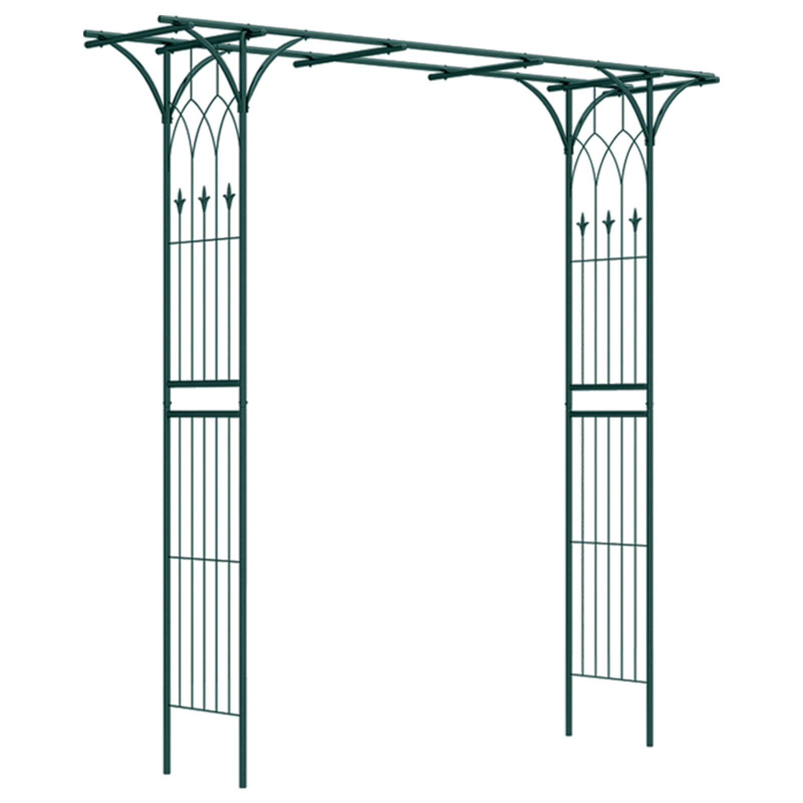 COSTWAY Rosenbogen, Rankgitter für Kletterpflanzen, 205x52x205cm, günstig online kaufen