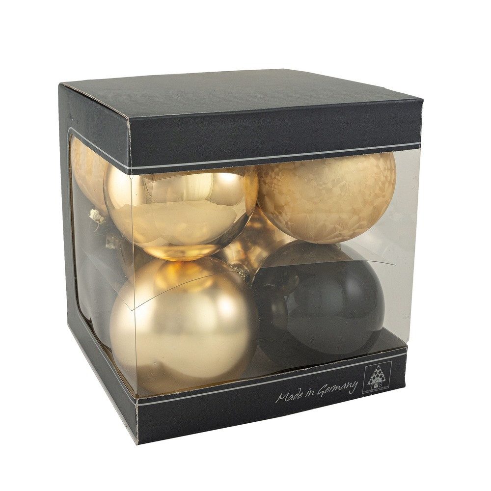 Thüringer Glasdesign Christbaumschmuck Glaskugeln Glanzvolle Erinnerung Ø8cm 8 Stück