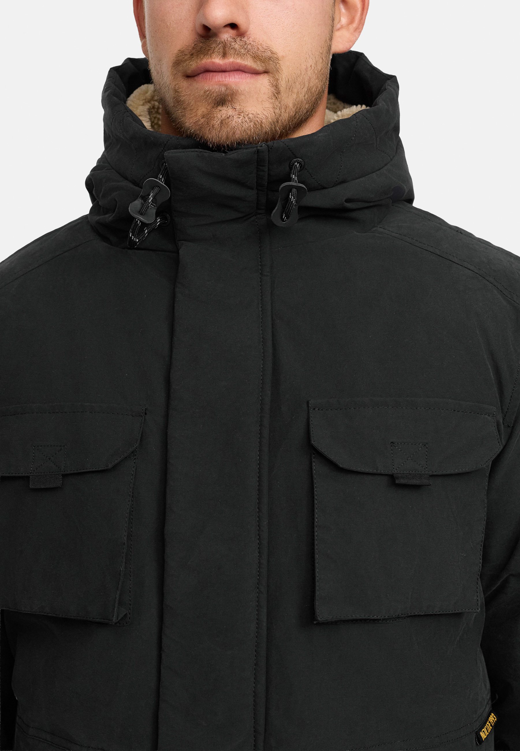 Indicode Winterjacke Herren INKristof Herrenparka Herrenjacke Langer Parka mit wärmender Wattierung