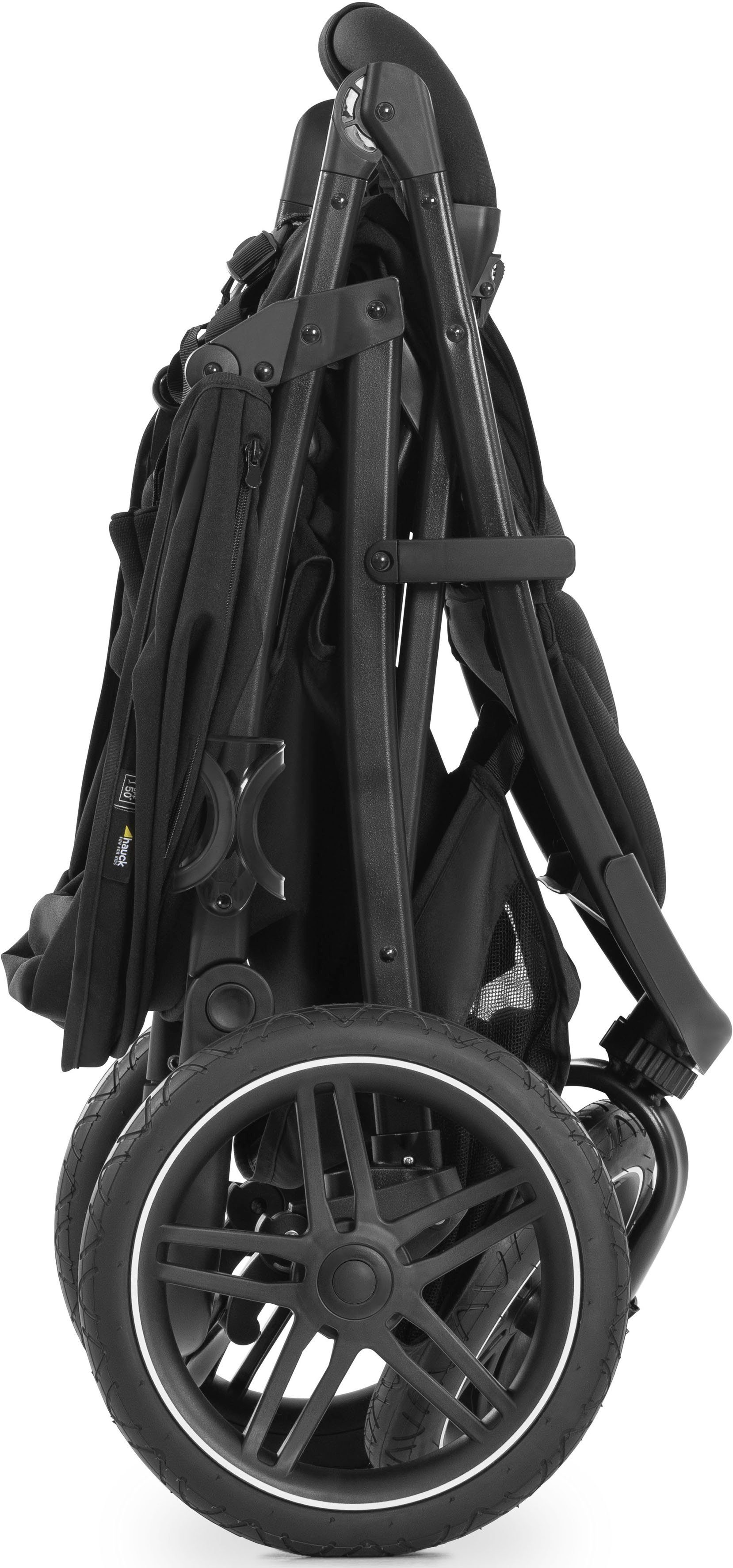 Hauck Dreirad-Kinderwagen Rapid 3R, black, mit schwenk- und feststellbarem Vorderrad