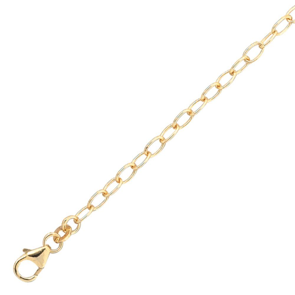 Schmuck Krone Goldkette Verlängerungskettchen 7cm Verlängerung Kette 333 Gold Gelbgold Weit-Anker-Kette