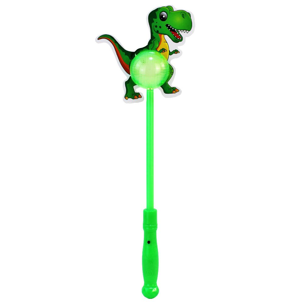 B&G INTERNATIONAL Zauberstab Leuchtstab Dino mit Kugel - ca. 38 cm, (1-tlg)