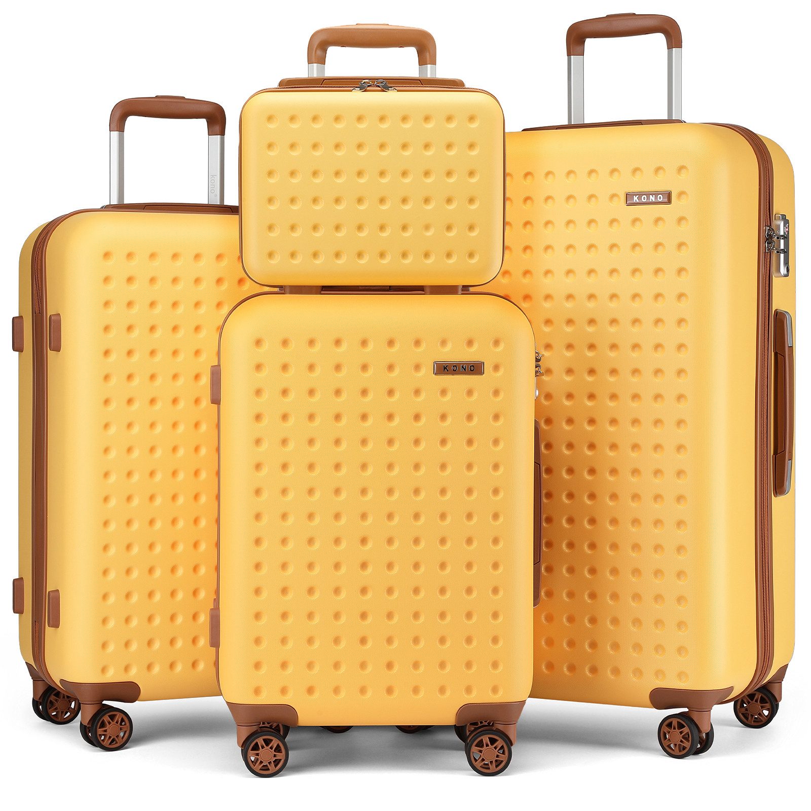 KONO Koffer Hartschalenkoffer Reisekoffer Trolleys 100% ABS Handgepäck Koffer