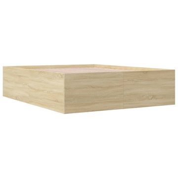 vidaXL Bett Bettgestell Sonoma-Eiche 160x200 cm Holzwerkstoff