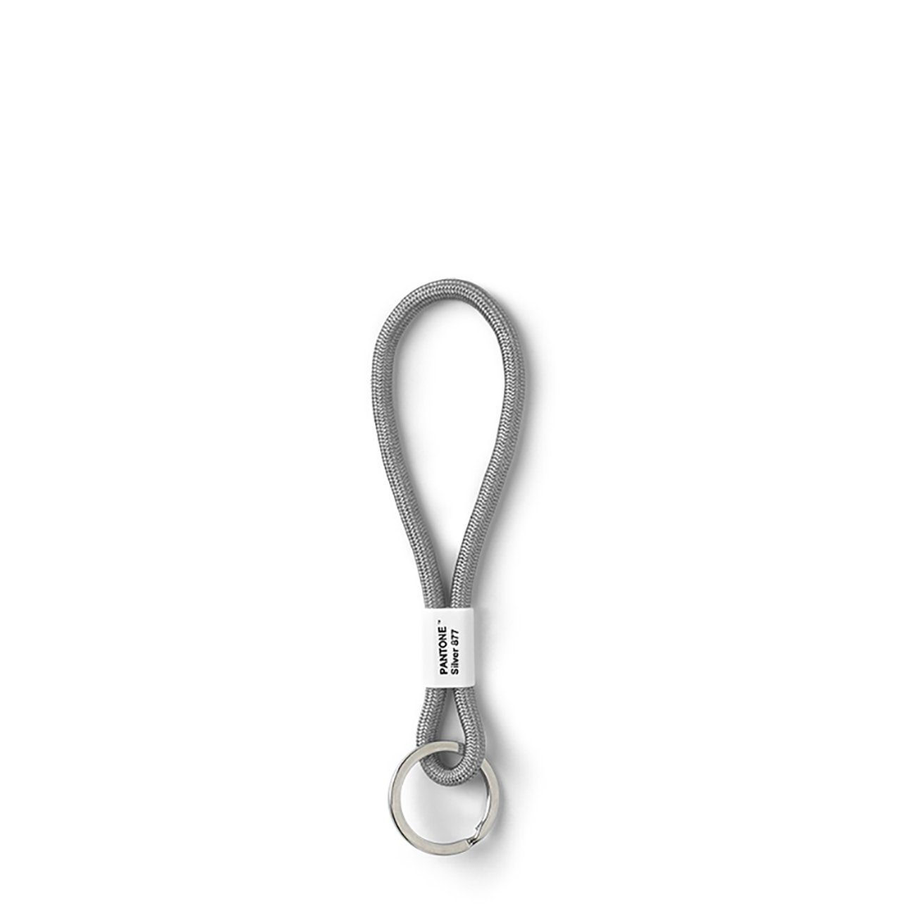 PANTONE Schlüsselanhänger, Design- Schlüsselband, Key Chain, kurz Silver 877