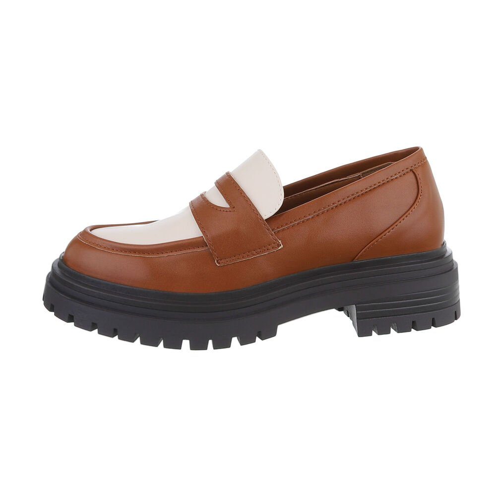 Ital-Design Damen Mokassins Freizeit Slipper Blockabsatz günstig online kaufen