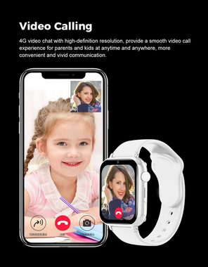 Welikera 1,83 Zoll Kinder Uhr,HD-Videoanrufe,GPS-Ortung,SOS,450mAh,240*280 Smartwatch (1.8 Zoll)