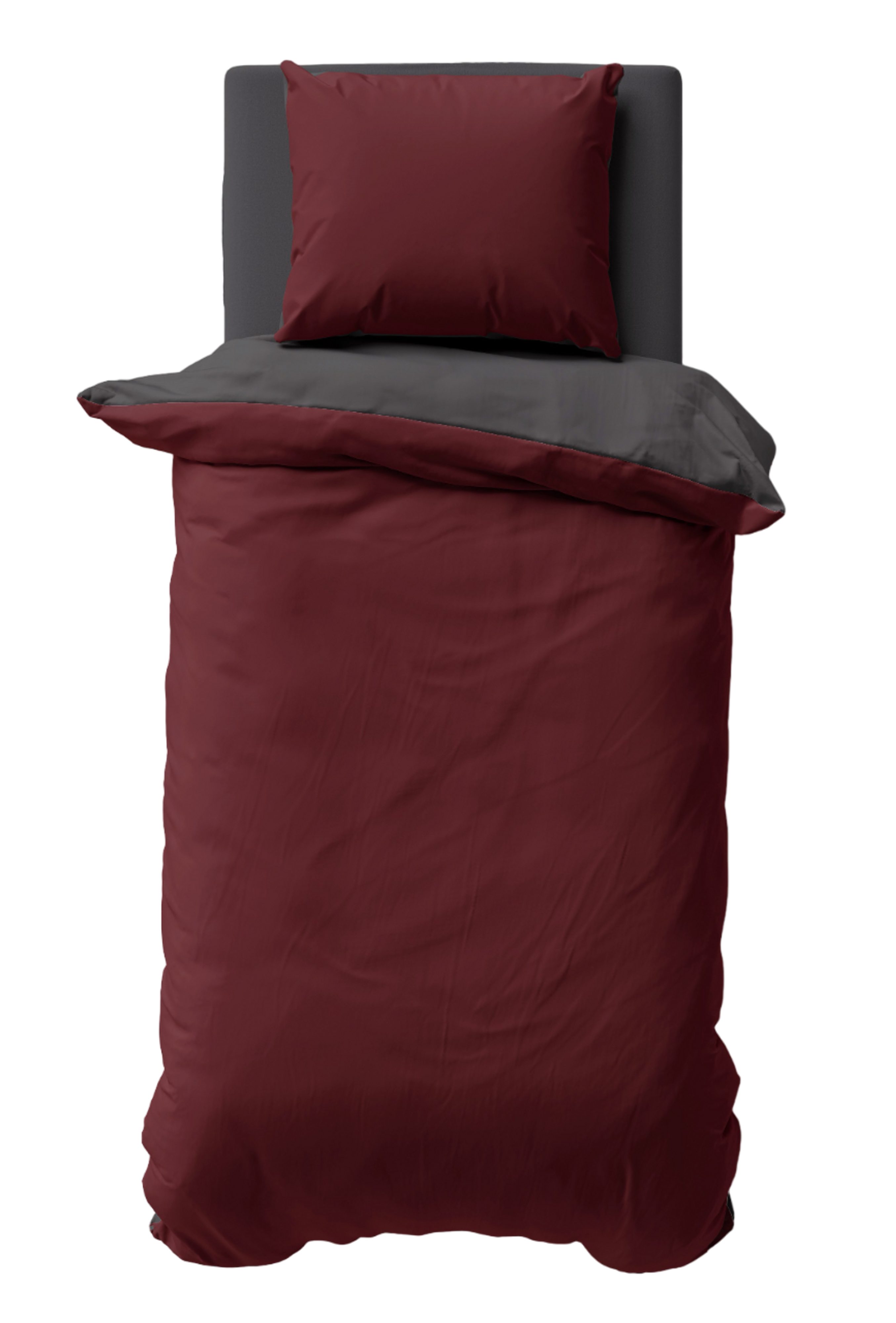 One Home Bettwäsche Doubleface, Biber, 2 teilig, Uni Wende, kuschelig flaus günstig online kaufen