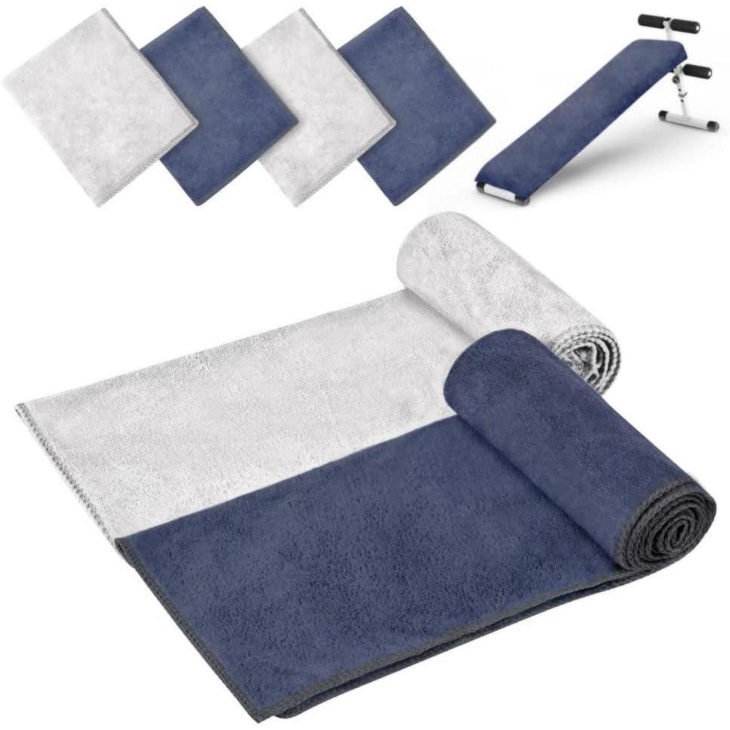 LuxusKollektion Sporthandtuch 4er Set Microfaser Handtücher für Fitness und Sport 30x70cm
