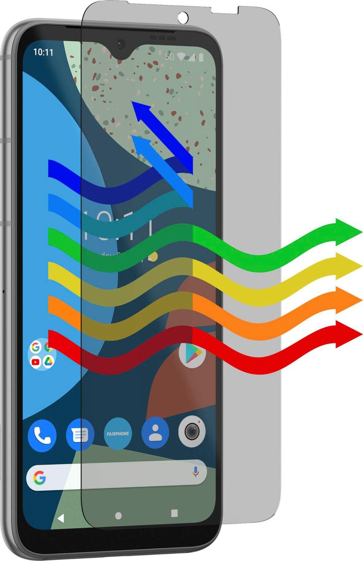 Fairphone Fairphone 5 Screen Protector with Blue Light Filter für Smartphone,  Displayschutzfolie, Diese Displayschutzfolie filtert blaues Licht und  bietet so dreifachen Schutz