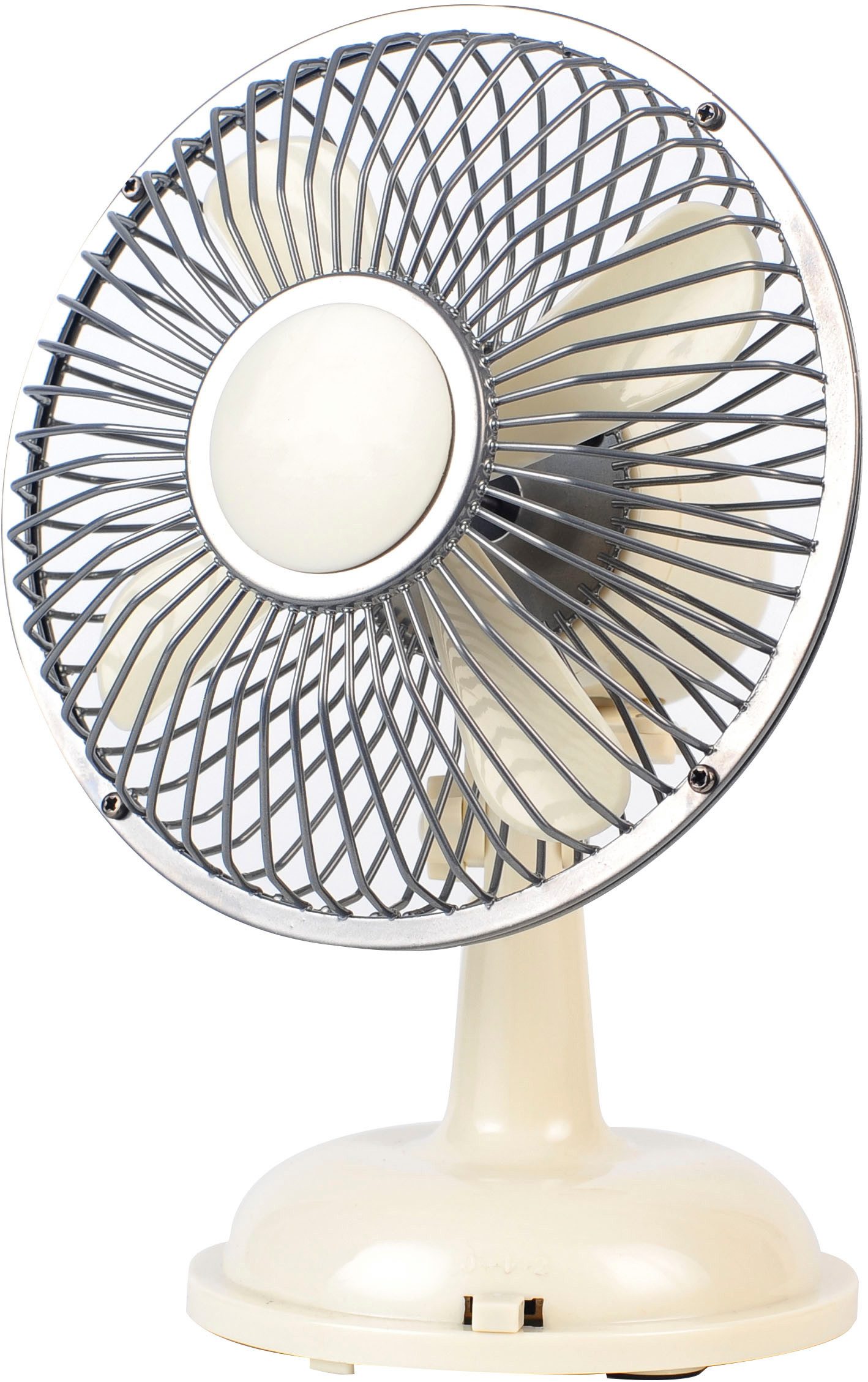 Tischventilator Retro Fan weiß, Leistung 2.5W, USB Anschluss, sehr leicht, Batterien