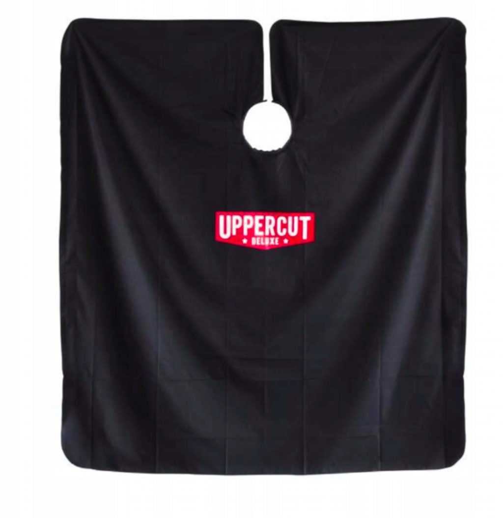 Uppercut Deluxe Kittelschürze Uppercut Deluxe - Barber Cape Black - Friseurumhang, Schwarz, (1-tlg), Druckknopfverschluss, doppeltes Baumwollmaterial am Hals