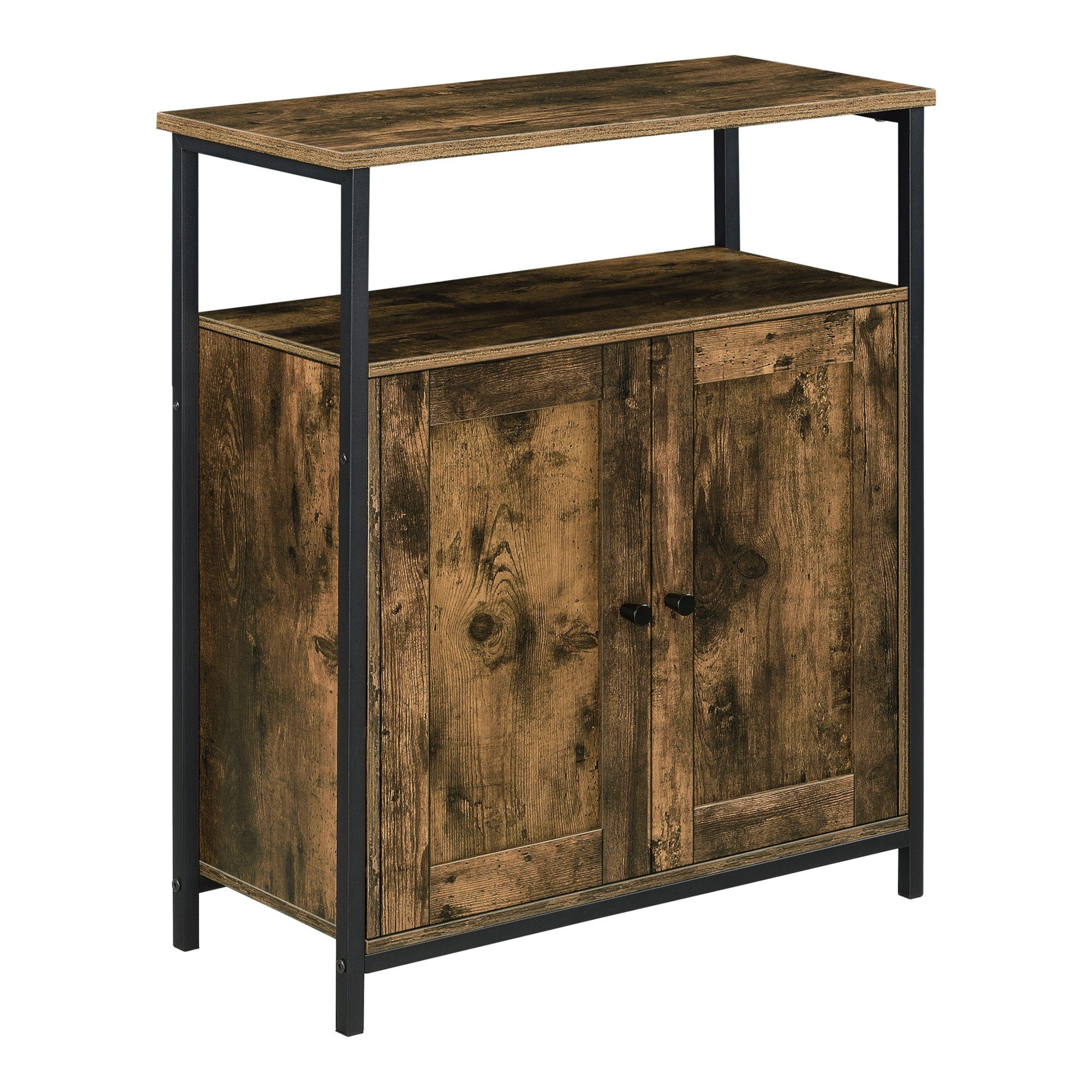 en.casa Beistellschrank Aremark Sideboard 79x60x30cm Schwarz günstig online kaufen