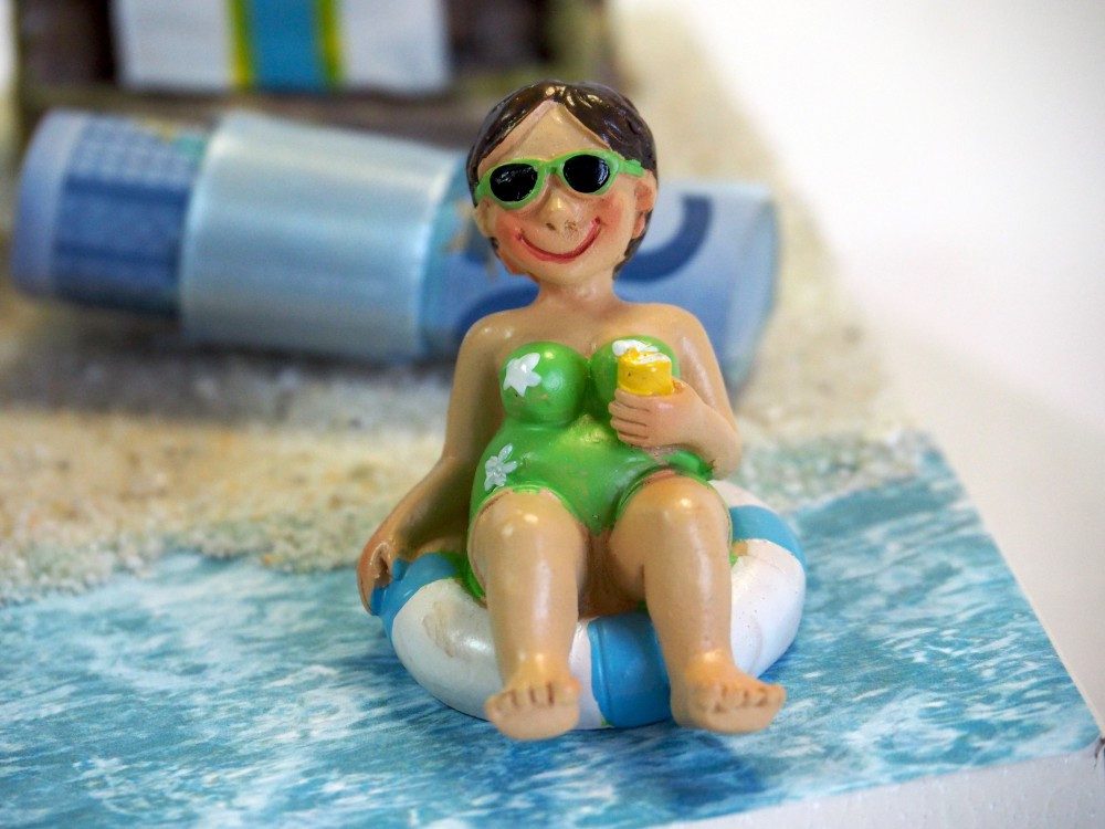 ZauberDeko Geschenkbox Geldgeschenk Verpackung Tiki Bar Paar Urlaub Reise Strand Hochzeit – Bild 5 von 5