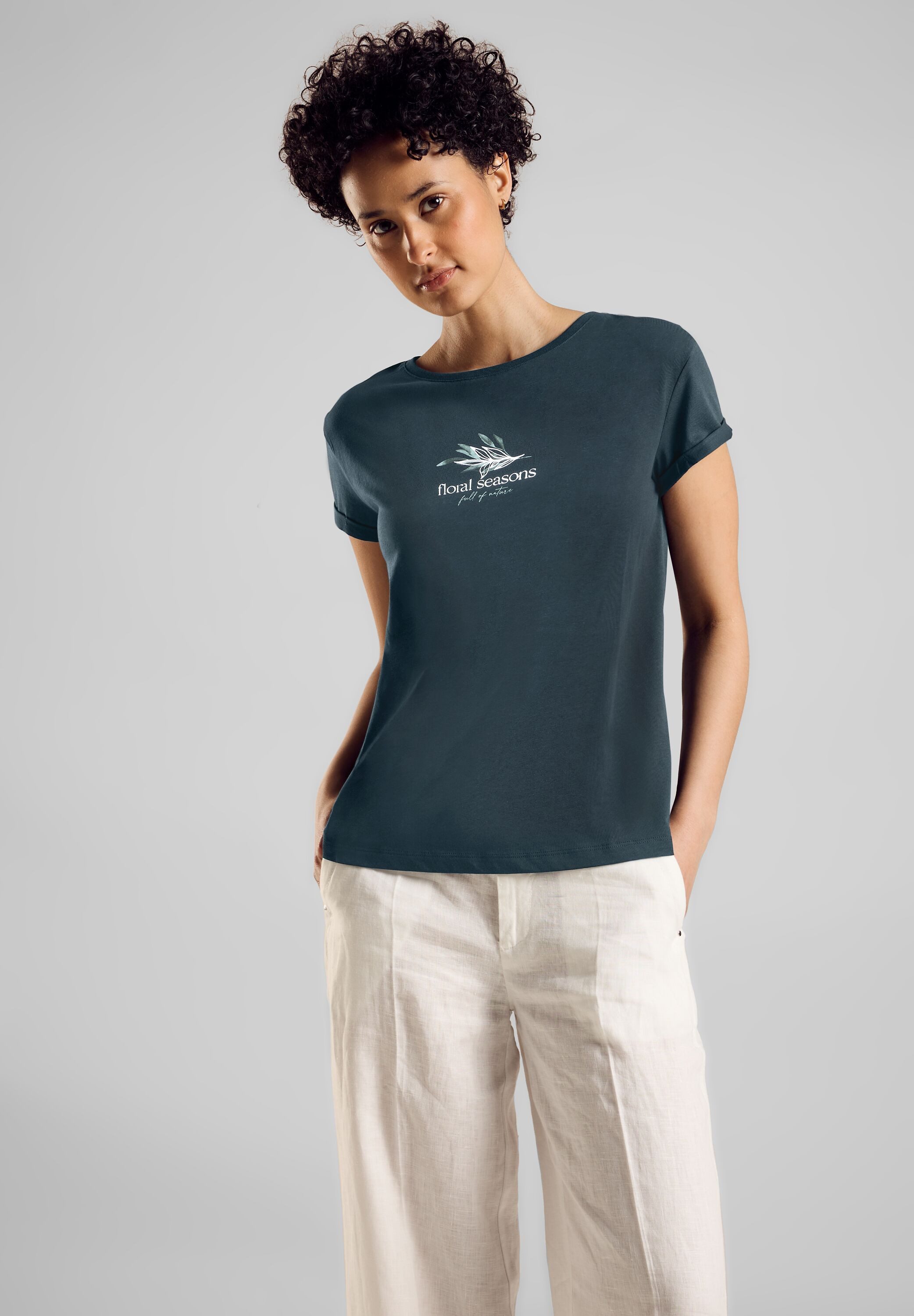 STREET ONE T-Shirt aus reiner Baumwolle